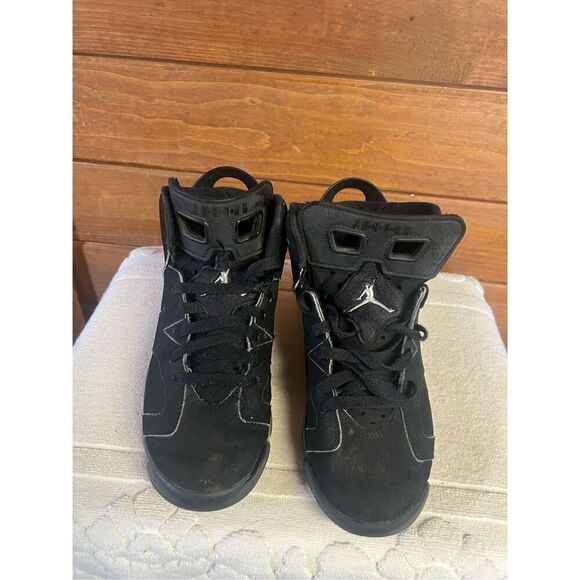 Air Jordan 6 Retro (GS) Black/Metallic Silver-Black DX2835-001 Sz 5.5 Youth - Picture 6 of 8